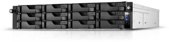 Serveris „Asustor Lockerstor NAS AS6512RD“ 12 skyrių serverio diskas su bėgiais (AS6512RD RAIL)
