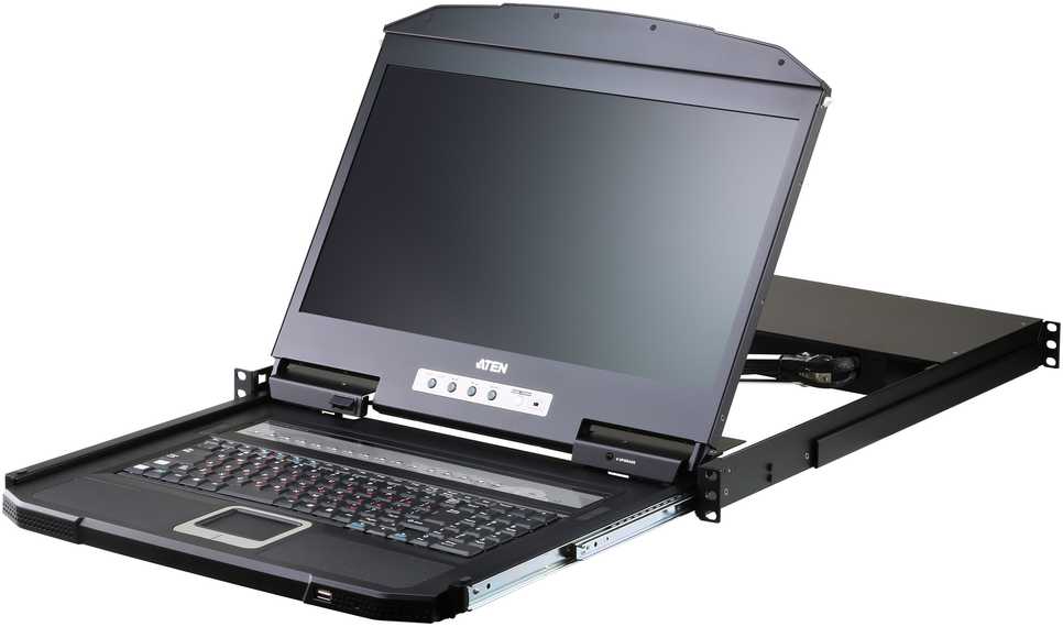 KVM konsolė Aten, KVM jungiklis ATEN CL3116NX, 18,5" TFT, VGA, PS/2-USB, 16 prievadų, FR tipo