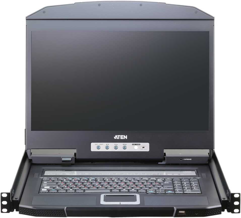 KVM konsolė Aten, KVM jungiklis ATEN CL3116NX, 18,5" TFT, VGA, PS/2-USB, 16 prievadų, FR tipo