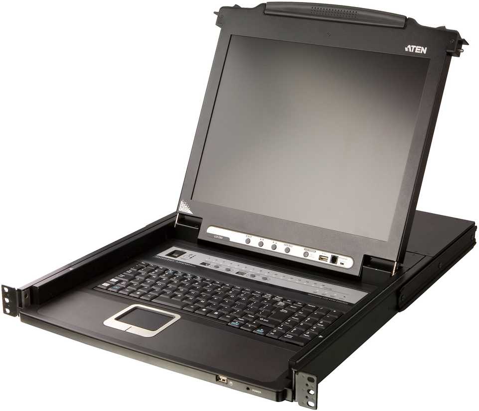 Aten International Co Aten jungiklis ATEN CL5716MW LCD KVM jungiklis 43 cm pločio, USB-PS/2, VGA, 16 prievadų, DE išdėstymas