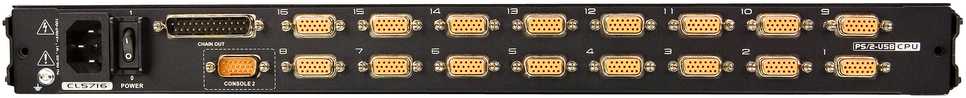 Aten International Co Aten jungiklis ATEN CL5716MW LCD KVM jungiklis 43 cm pločio, USB-PS/2, VGA, 16 prievadų, DE išdėstymas