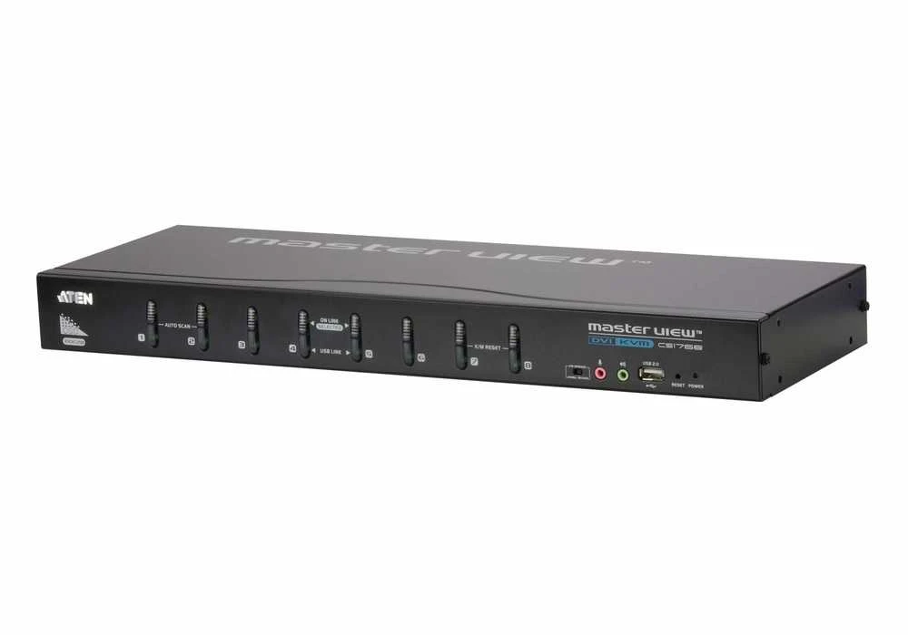 Aten | 8 prievadų USB DVI/garso KVM komutatorius | CS1768