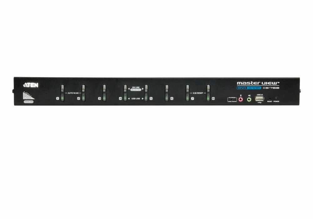 Aten | 8 prievadų USB DVI/garso KVM komutatorius | CS1768