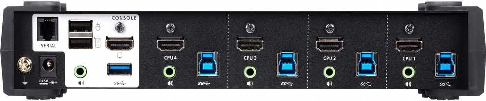 Aten | 4 prievadų USB 3.0 4K HDMI KVMP komutatorius su garso maišytuvo režimu | CS1824