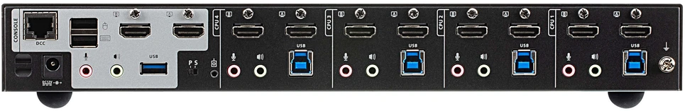 Aten | 4 prievadų USB 3.0 4K HDMI dviejų ekranų KVMP jungiklis | CS1844