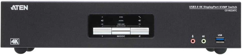 Aten International Co Aten ATEN CS1922ATC jungiklis 2 prievadų USB 3.0 4K DisplayPort KVM jungiklis, skirtas ATC
