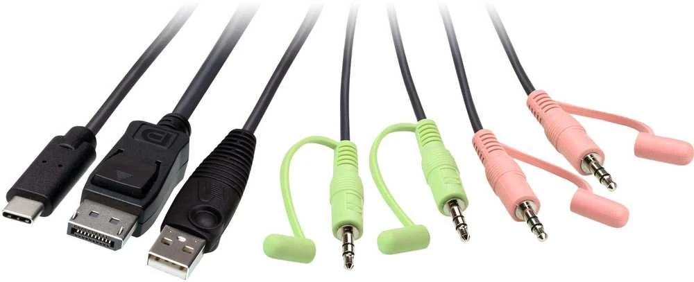 Aten ATEN CS52DP 2 prievadų USB-C DisplayPort hibridinio kabelio KVM jungiklis