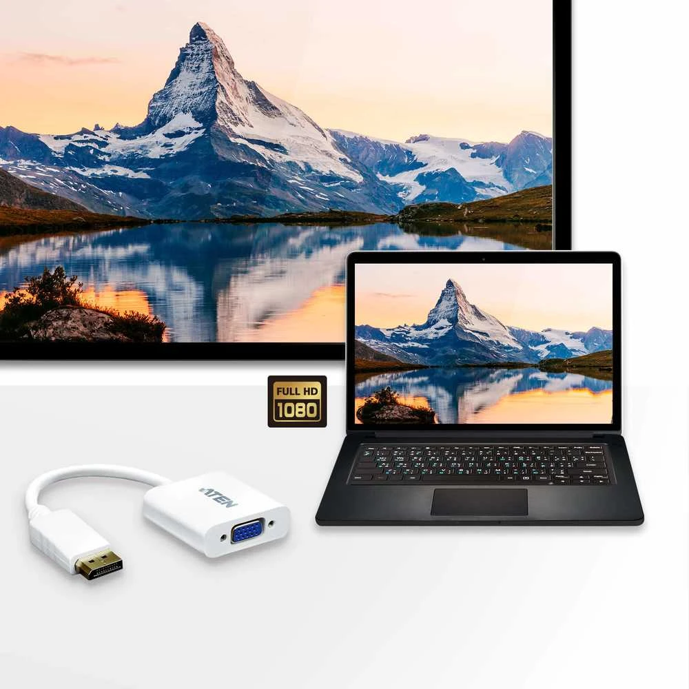 Aten | DisplayPort į VGA adapteriai | VC925 | DP į VGA
