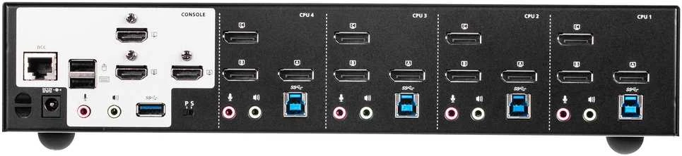Aten | 4 prievadų USB 3.0 4K DisplayPort trijų ekranų KVMP komutatorius | CS1964