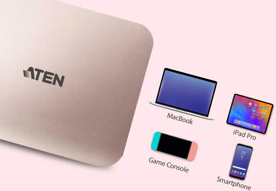 Aten | USB-C 4K Ultra Mini dokas su maitinimo perėjimu | USB 3.0 (3.1 Gen 1) Type-C jungtys kiekis 1 | USB 3.0 (3.1 Gen 1) jungtys kiekis 1 | USB 2.0 jungtys kiekis 1 | HDMI jungtys kiekis 1