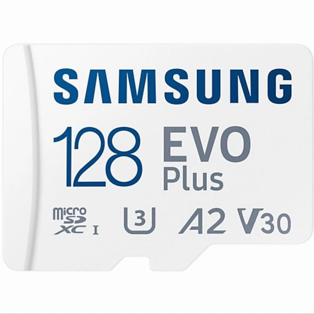 Atminties kortelė Samsung EVO Plus microSD 128 GB, Baltos spalvos