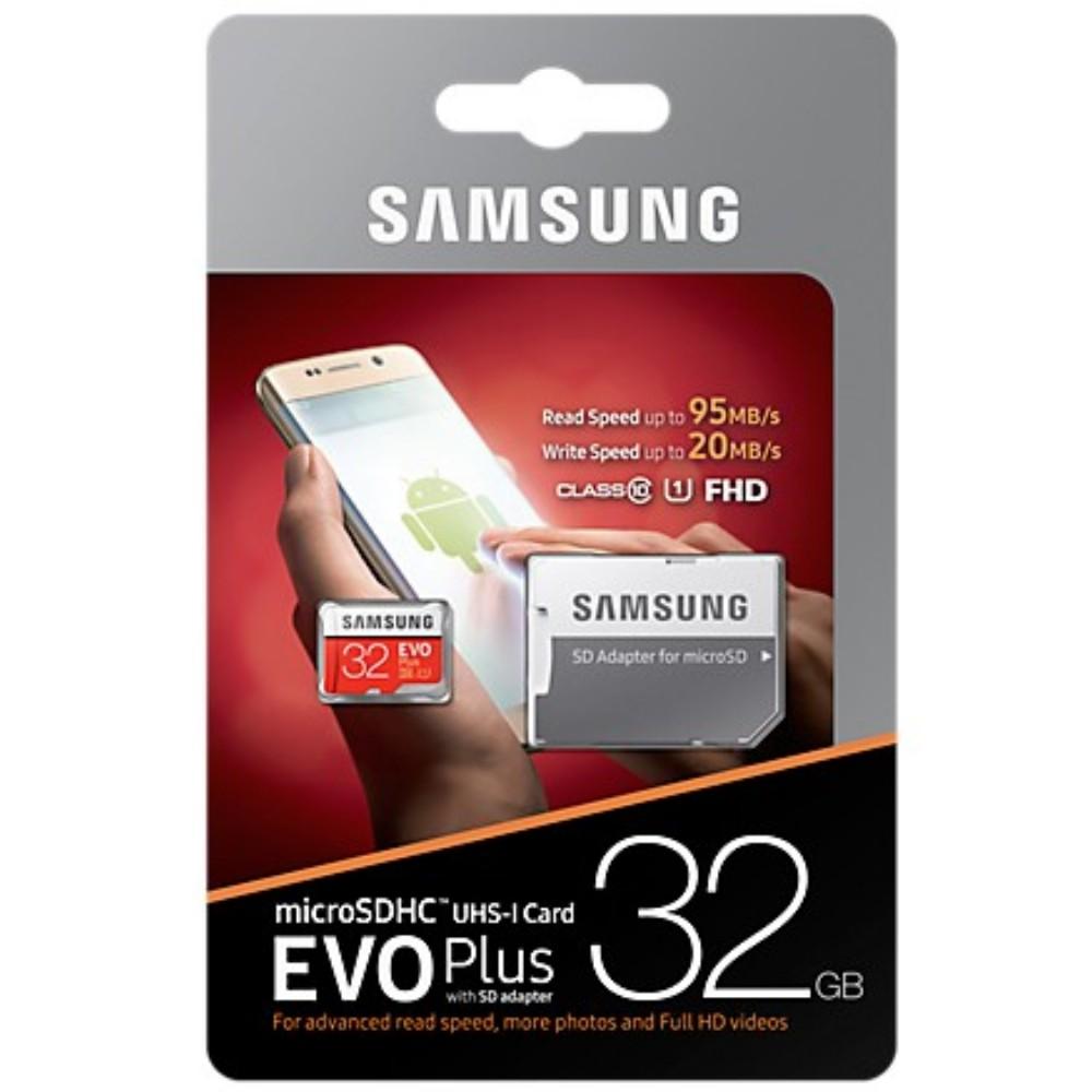 Samsung EVO Plus Micro SDHC atminties kortelė 95 MB / s (su SD