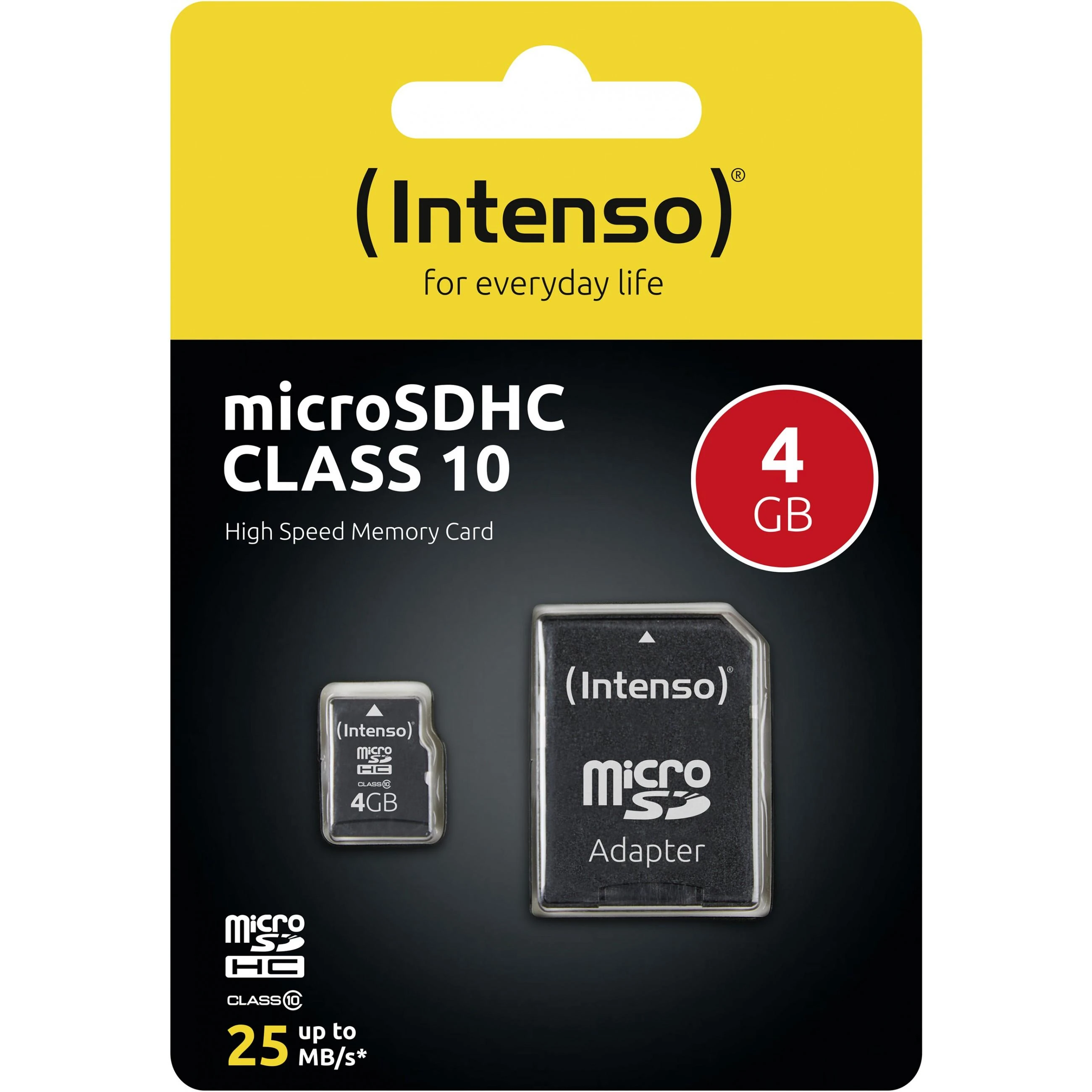 Atminties kortelė Atm.kortelės Intenso micro SD 4GB Class 10