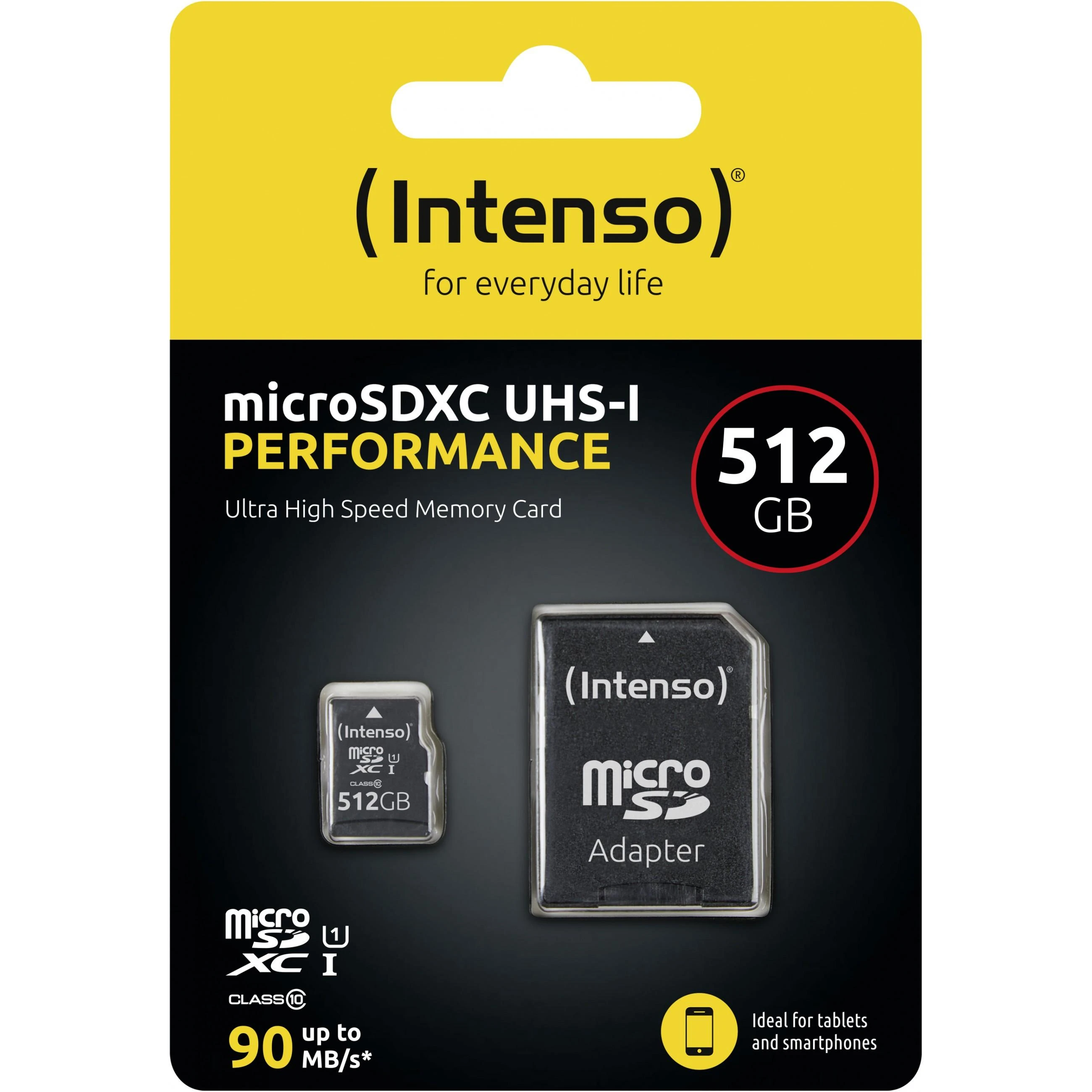 Intenso 512GB micro SD kortelė su adapteriu