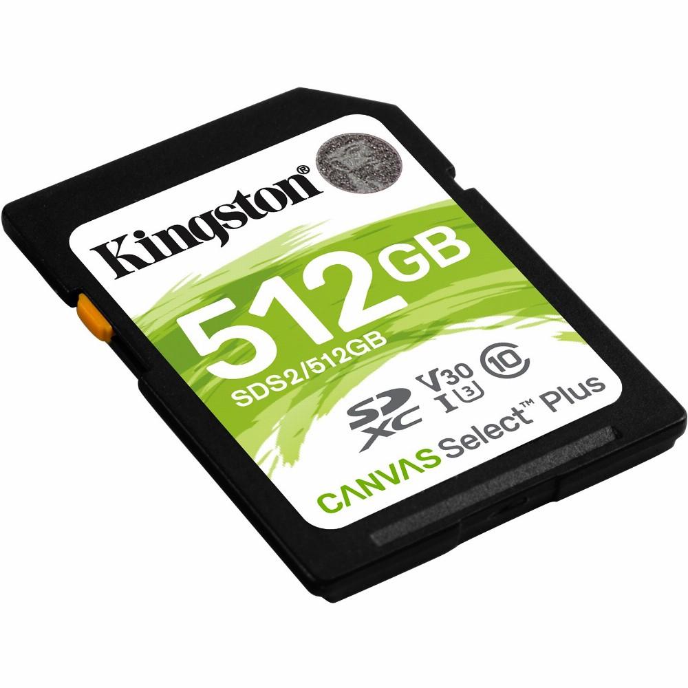 Atminties kortelė KINGSTON 512GB SDXC Canvas Select Plus 100R C10 UHS-I U3 V30