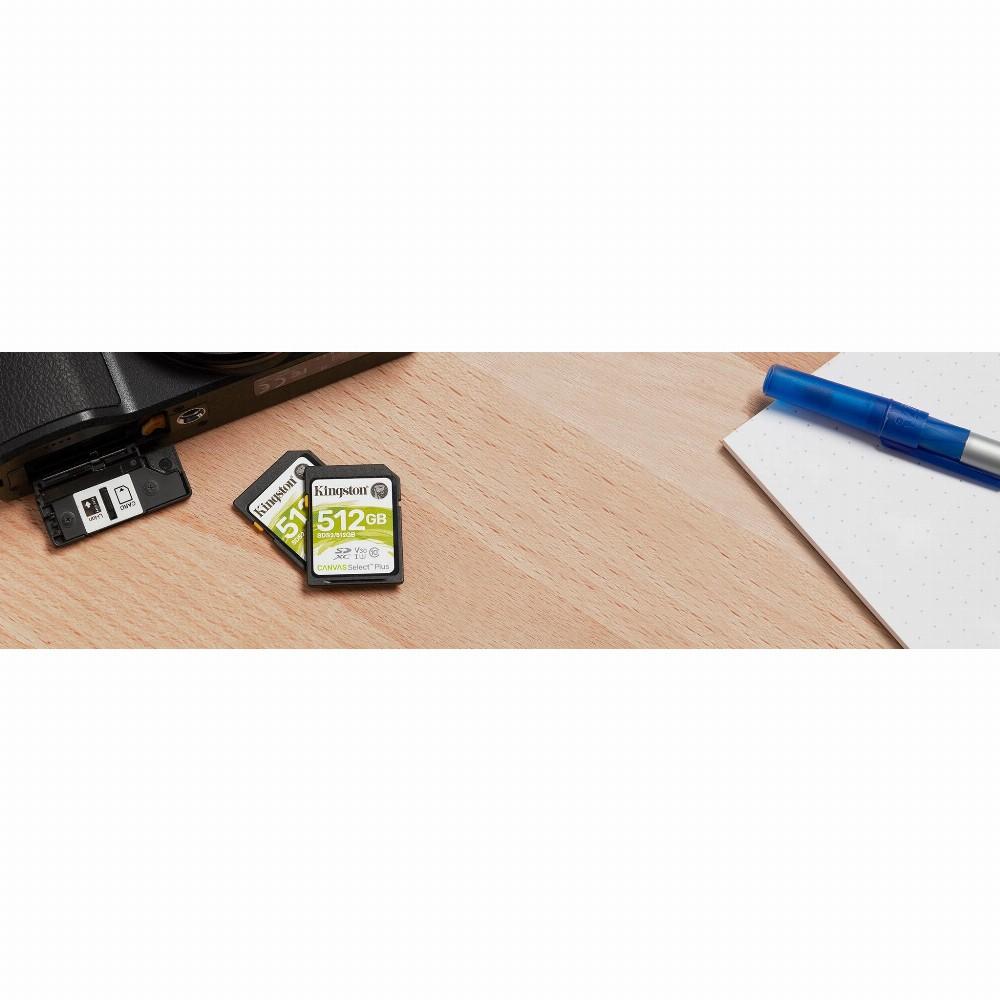 Atminties kortelė KINGSTON 512GB SDXC Canvas Select Plus 100R C10 UHS-I U3 V30