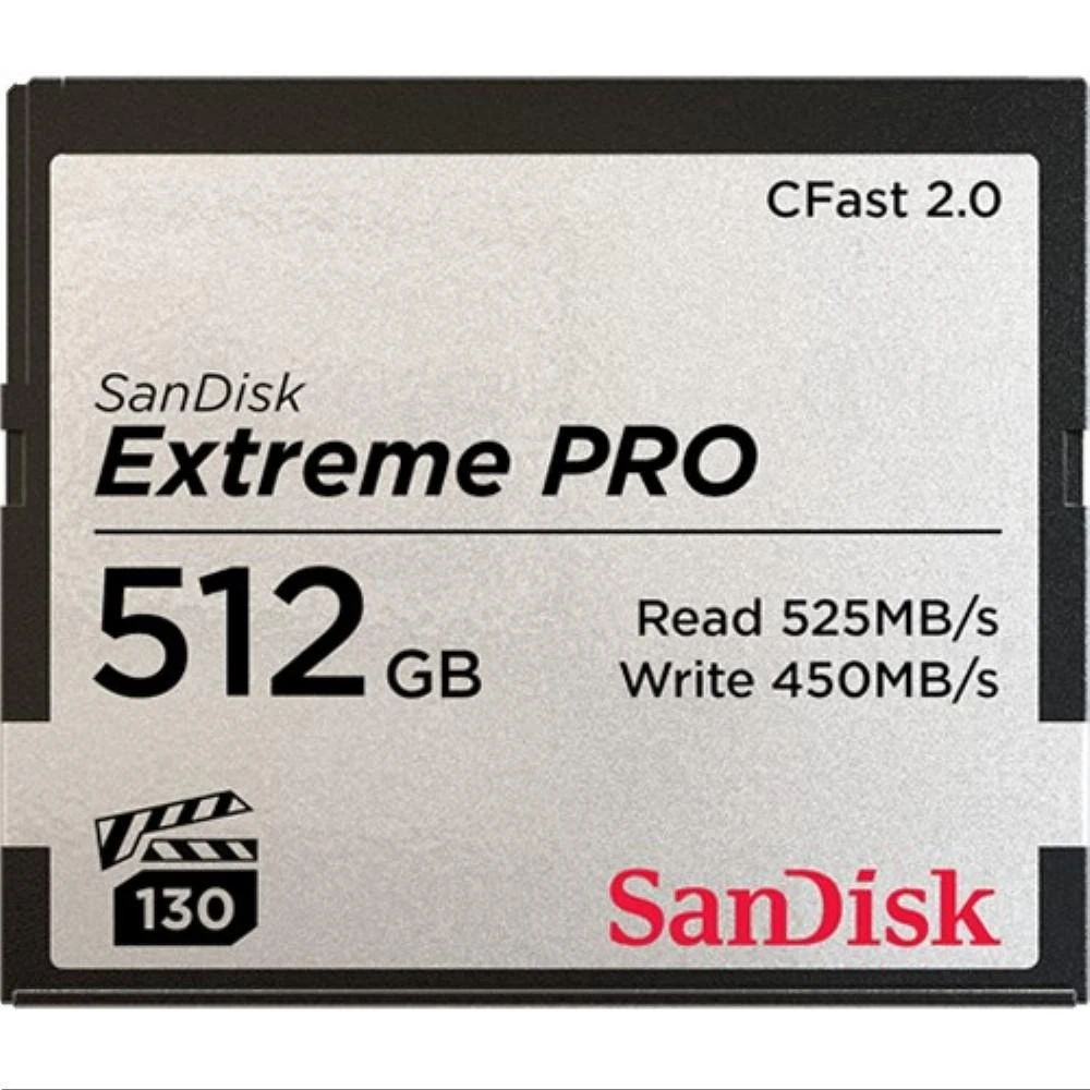 SanDisk Extreme Pro CFast 2.0 512GB kortelės priekis