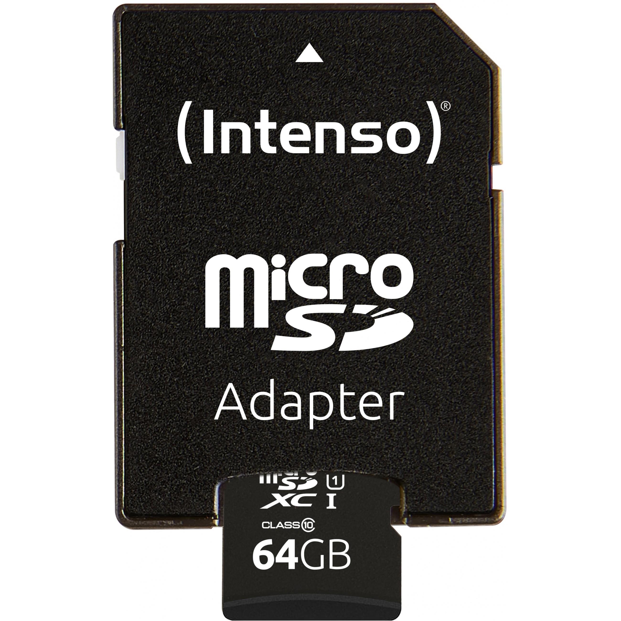 Atminties kortelė Intenso Micro SDXC 64GB 10 klasės UHS-I U1 našumas