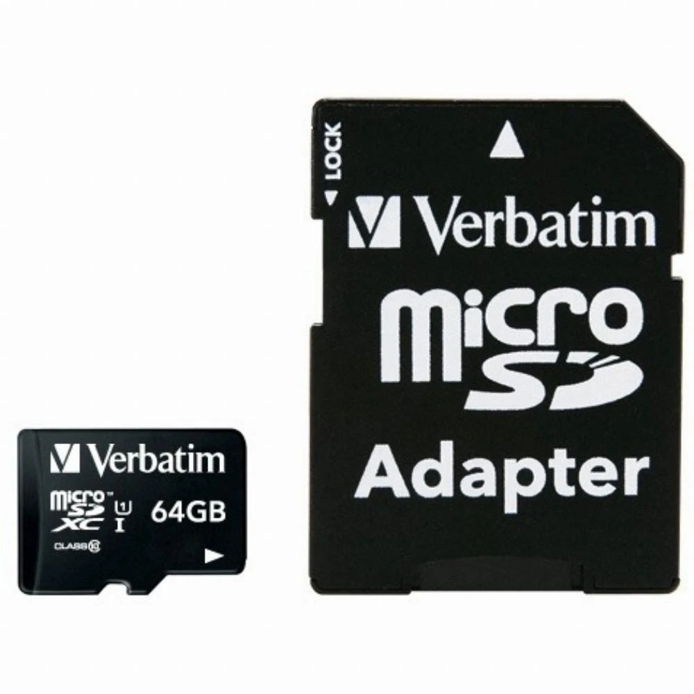 Atminties kortelė Verbatim Micro SDXC 64GB Class 10 su adapteriu