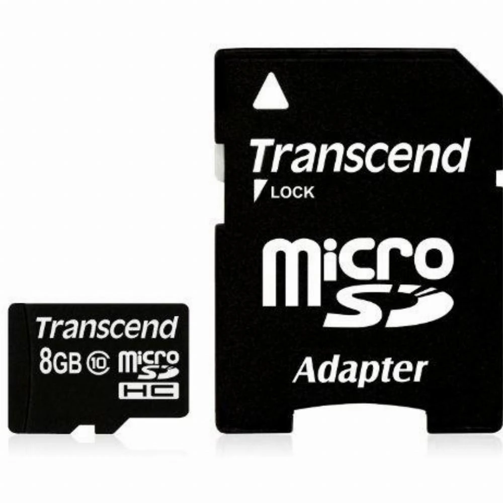 Atminties kortelė Transcend Micro SDHC 8GB 10 klasės + SD adapteris