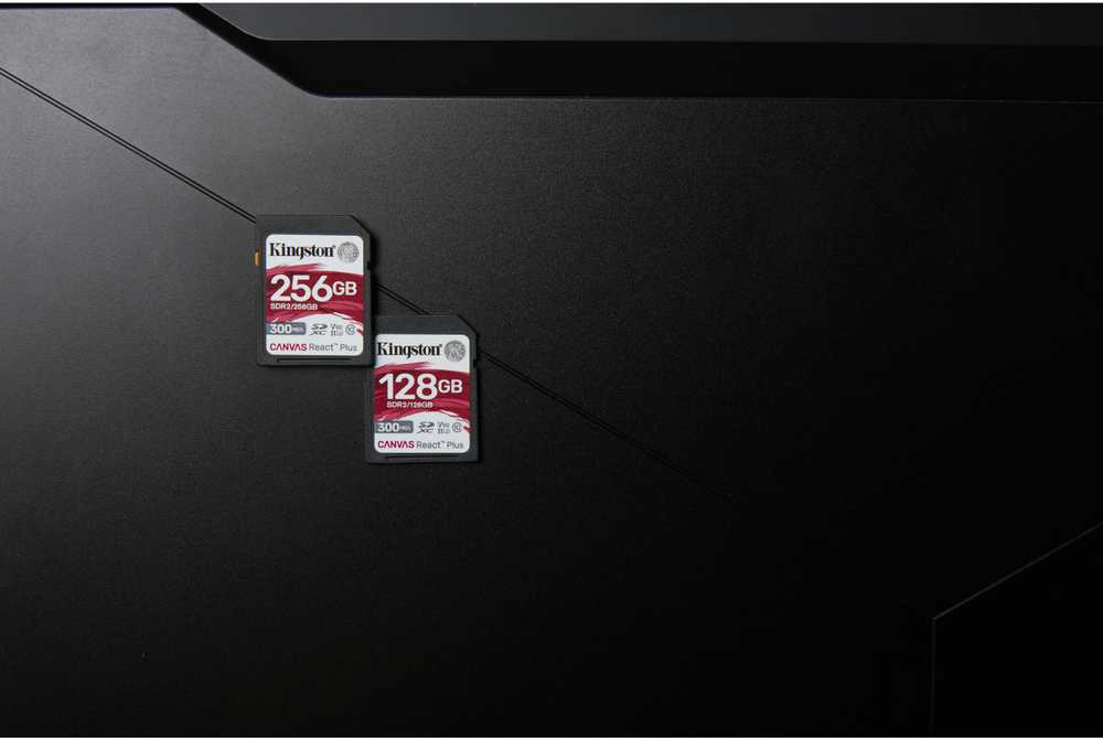 Atminties kortelė KINGSTON 256GB Canvas React Plus SDXC UHS-II 300R/260W U3 V90, skirtas Full HD/4K/8K