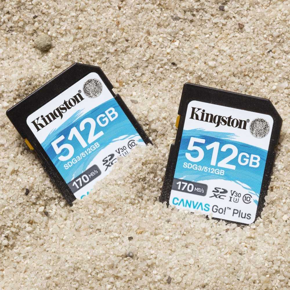 Atminties kortelė Kingston SDXC Canvas Go Plus 512GB 170R C10 UHS-I U3 V30