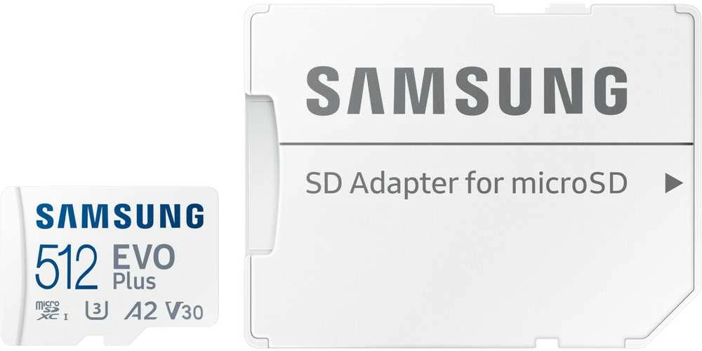 Atminties kortelė Samsung EVO PLUS microSDXC 512GB UHS-I U3