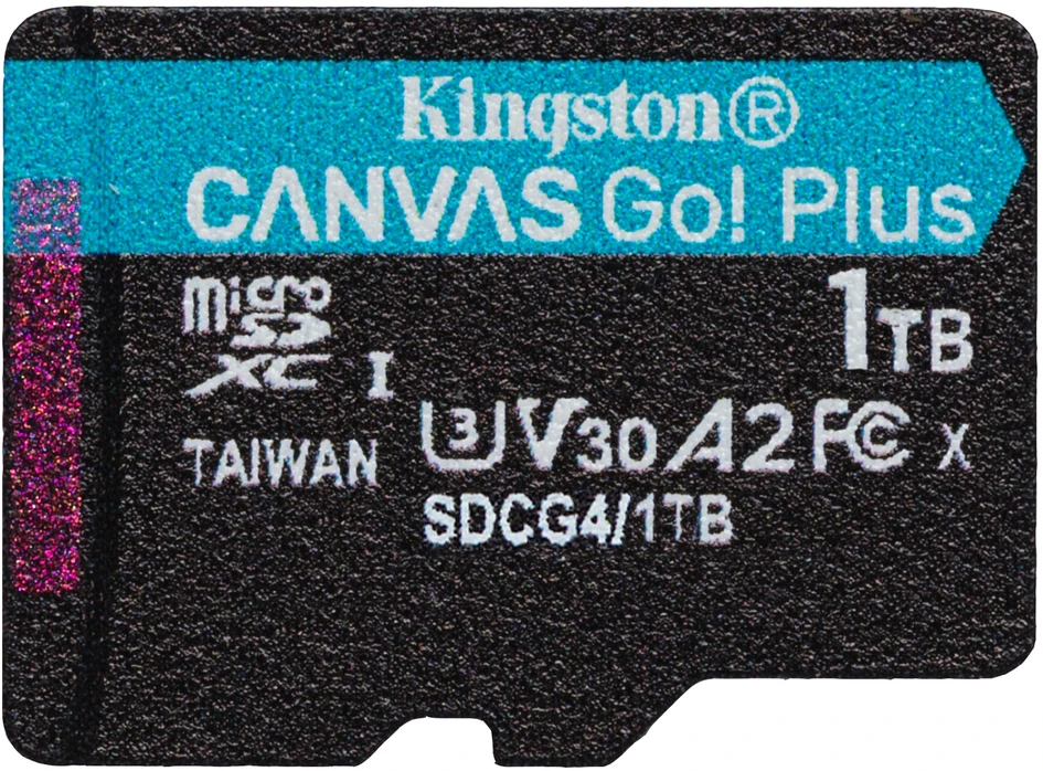 Atminties kortelė Kingston Technology 1TB Micro SDXC Canvas Go Plus Gen4 200MB/s A2 U3 V30 kortelė + adapteris