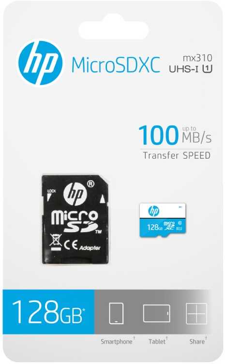 Atminties kortelė HP mx310 Micro SDXC 128 GB 10 klasės UHS-I/U1 (HFUD128-1U1BA) kortelė