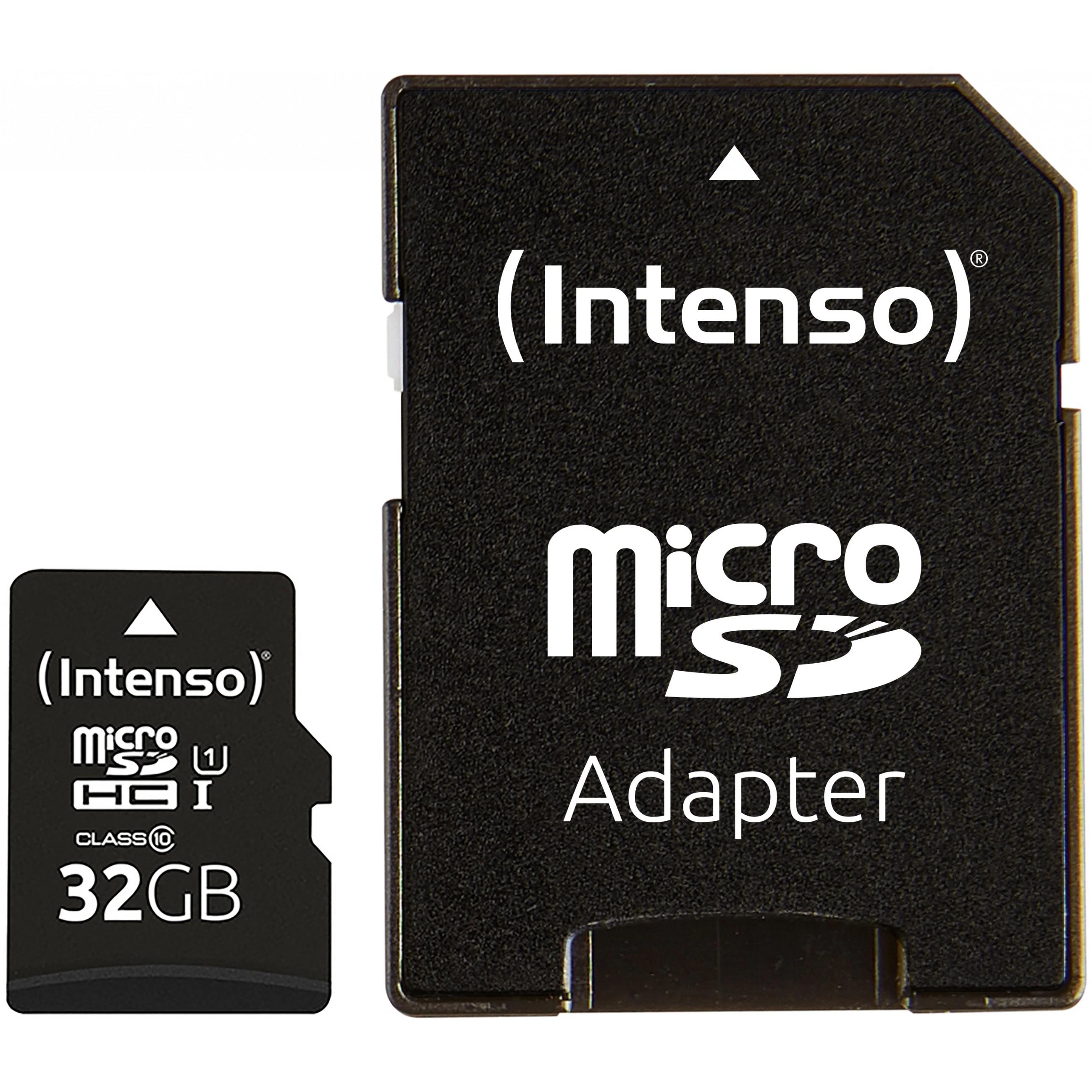 „Intenso Micro SDHC 32GB“ 10 klasės UHS-I U1 atminties kortelė, naši