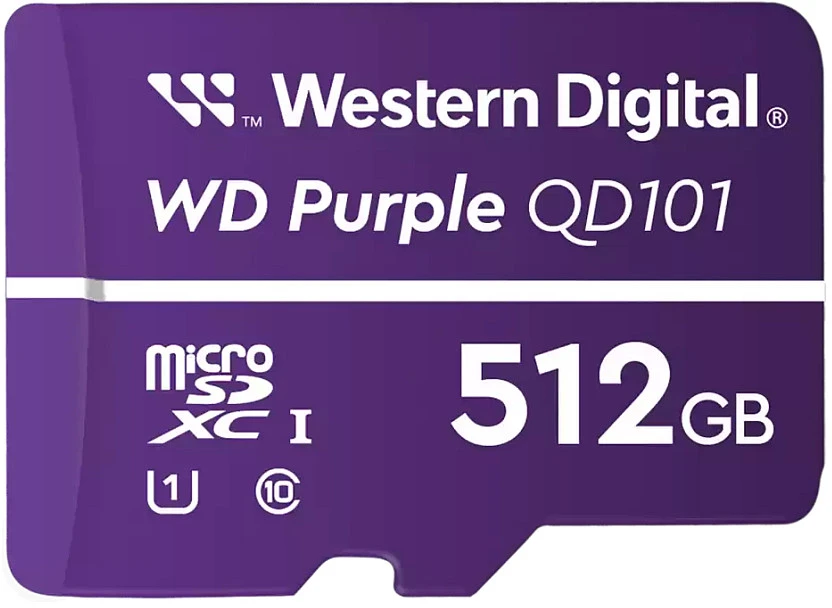 Atminties kortelė Western Digital WD Violetinė SC QD101 512 GB Micro SDXC Class 10