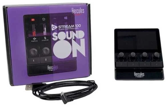 Hercules Stream 100 | Juodas | Audio Controller
