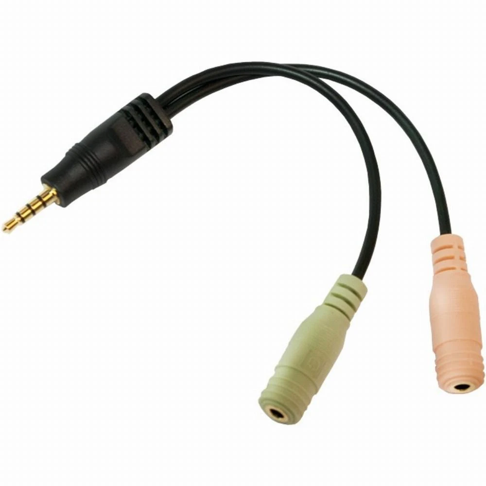 Garso adapteris 3,5 mm su spalvotomis jungtimis