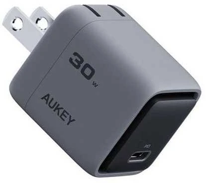 Įkroviklis Aukey Comet Mini Adapteris 1x USB-C 30 W Pilka (PA-C1)