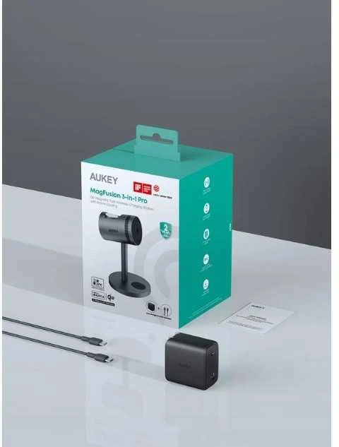 AUKEY LC-MC311A belaidės ausinės, pilkos