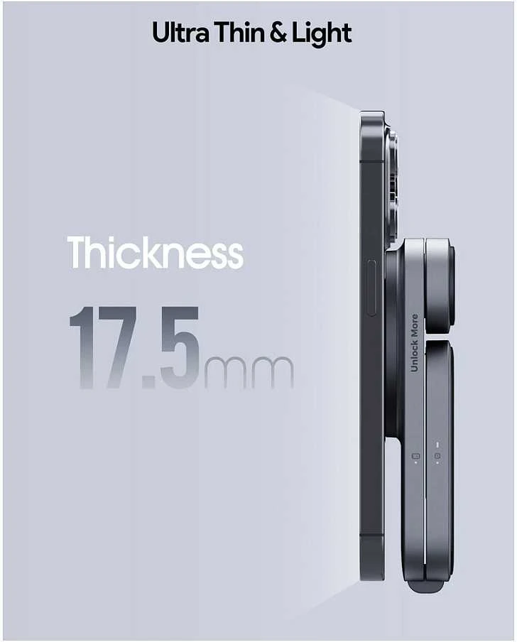 Magnetinis belaidis įkroviklis 3 viename MagFusion Aukey LC-MC312, 15 W Qi2 (pilka)