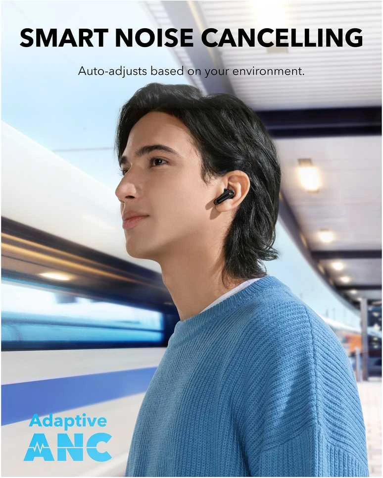 Ausinės Anker Soundcore P40i, Juodos