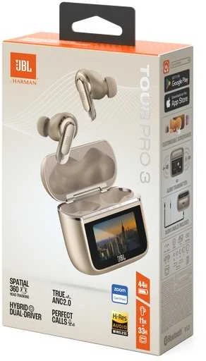 Belaidės ausinės JBL Tour Pro 3, Latte rudos spalvos