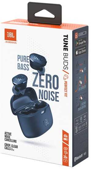 JBL Tune Buds TWS belaidės ausinės, Mėlynos