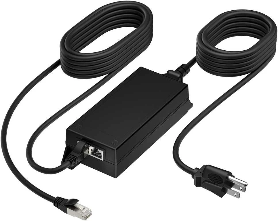 Hewlett Packard (HP) POLY PoE++ 65 W 2,5 G maitinimo šaltinis su CAT6A kabeliu ir 3,66 m maitinimo laidu B5NH6AA#ABB