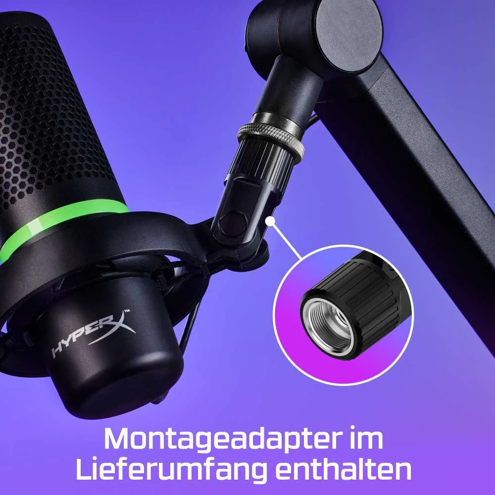 HyperX DuoCast USB mikrofonas, juodas