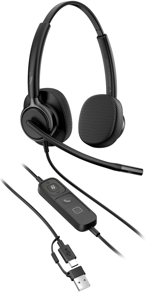 Hewlett Packard (HP) HP Poly Mission 425 Stereo USB Ausinės su laidu
