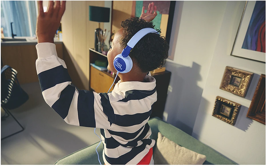 Mėlyna JBL JR320 su laidu Ant ausų uždedamos Ausinės skirta Kids Mėlyna EU