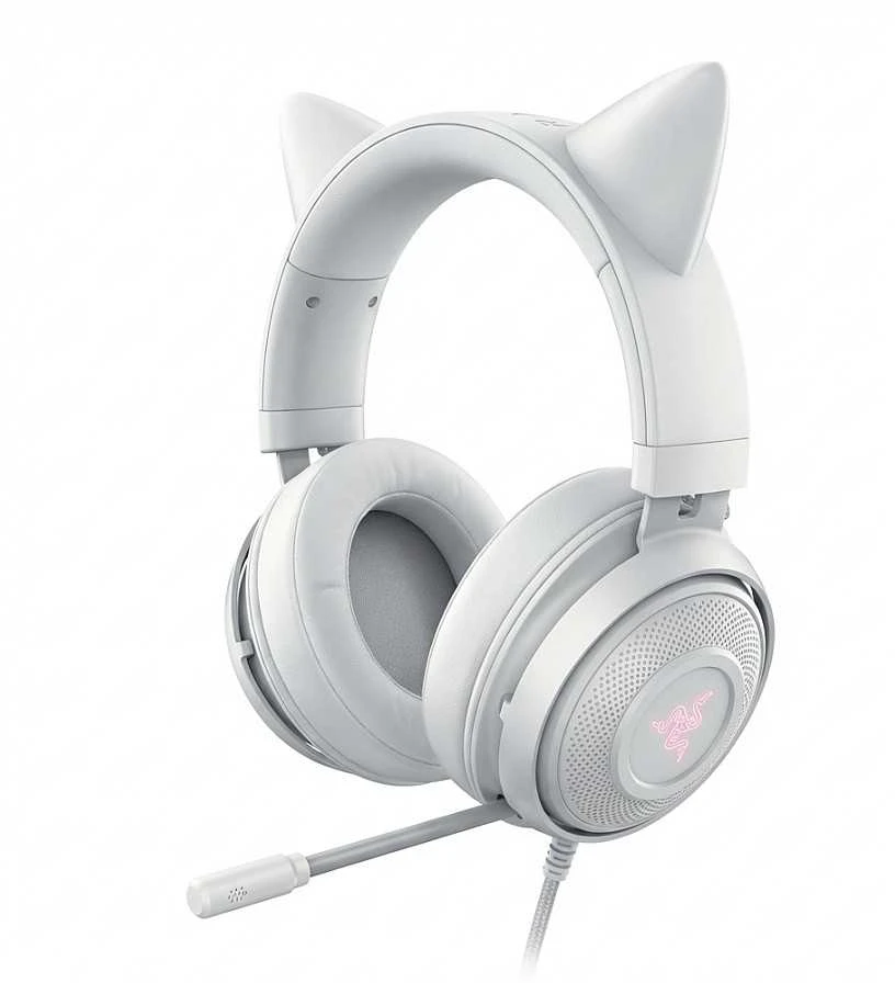Razer Ausinės Žaidimams | Kraken Kitty V3 X | su laidu | Over-Ear | Mikrofonas | Baltas