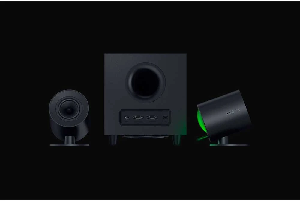 Kompiuterio kolonėlės Razer | Žaidimų garsiakalbiai su laidiniu žemųjų dažnių garsiakalbiu | Nommo V2 - 2.1 | Bluetooth | Juodas