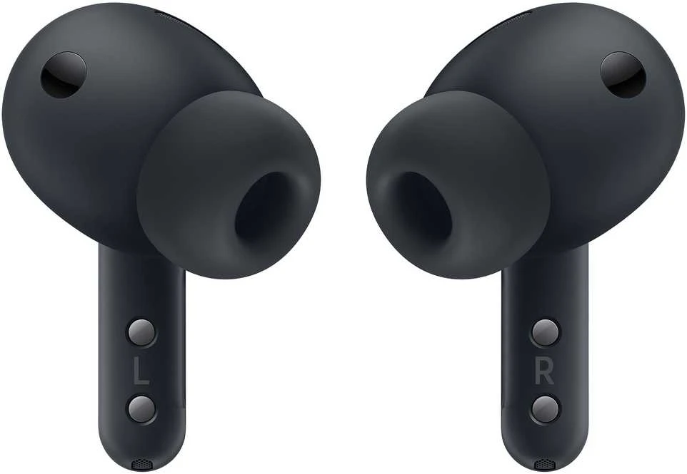 Juodos Samsung Galaxy Buds4 Pro ausinės su L ir R žymomis