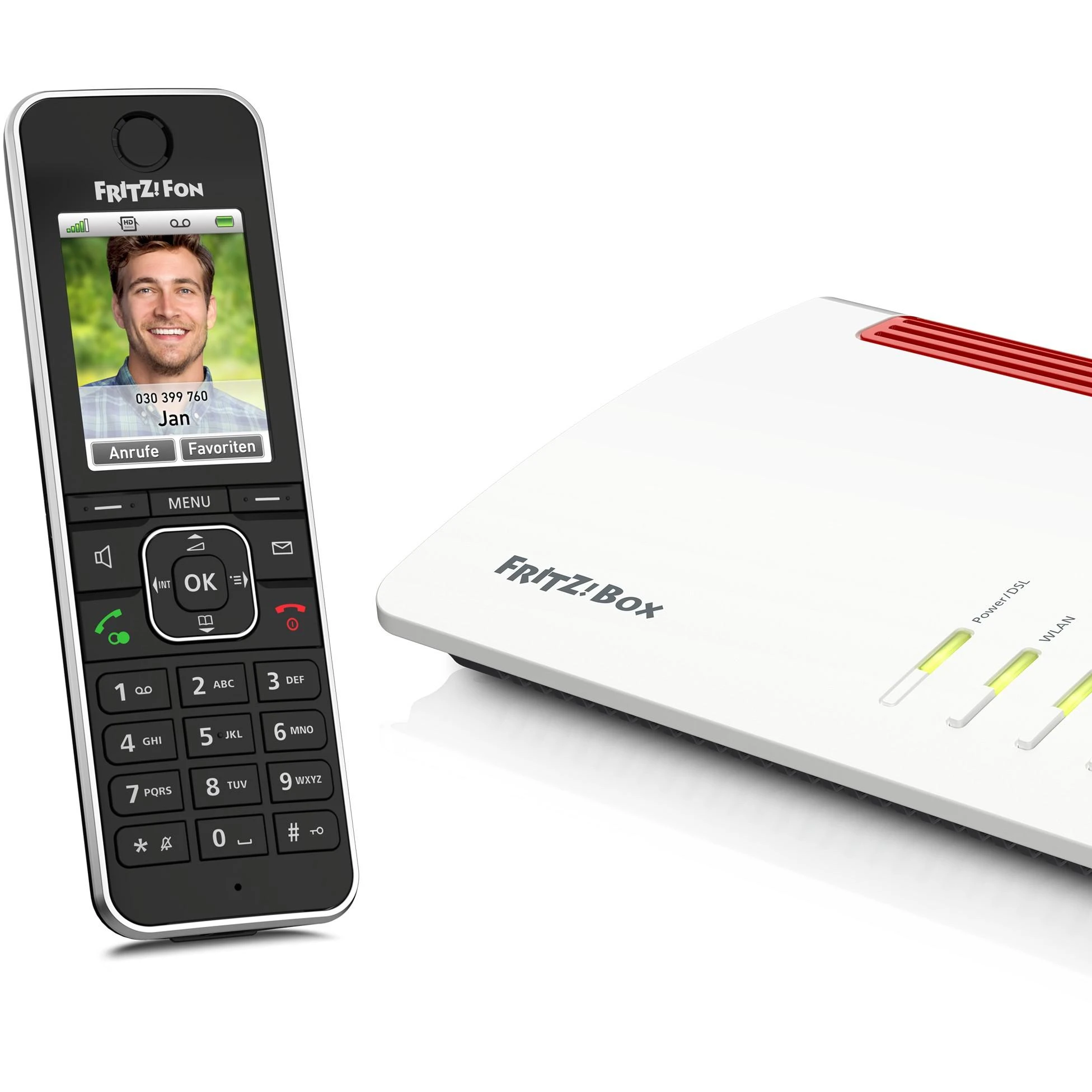 AVM Fon FRITZ! C6 DECT telefonas Skambintojo ID Juoda