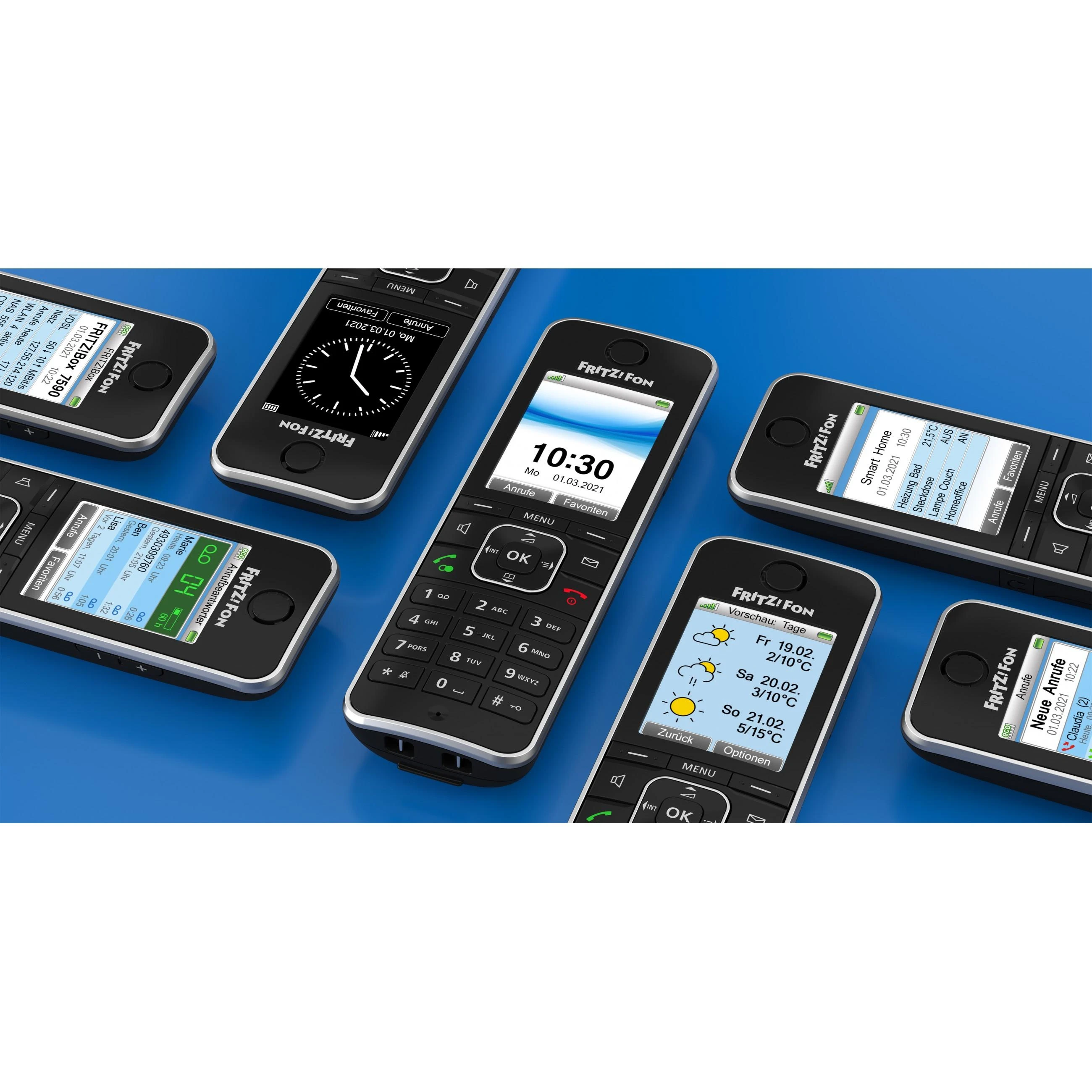 AVM Fon FRITZ! C6 DECT telefonas Skambintojo ID Juoda
