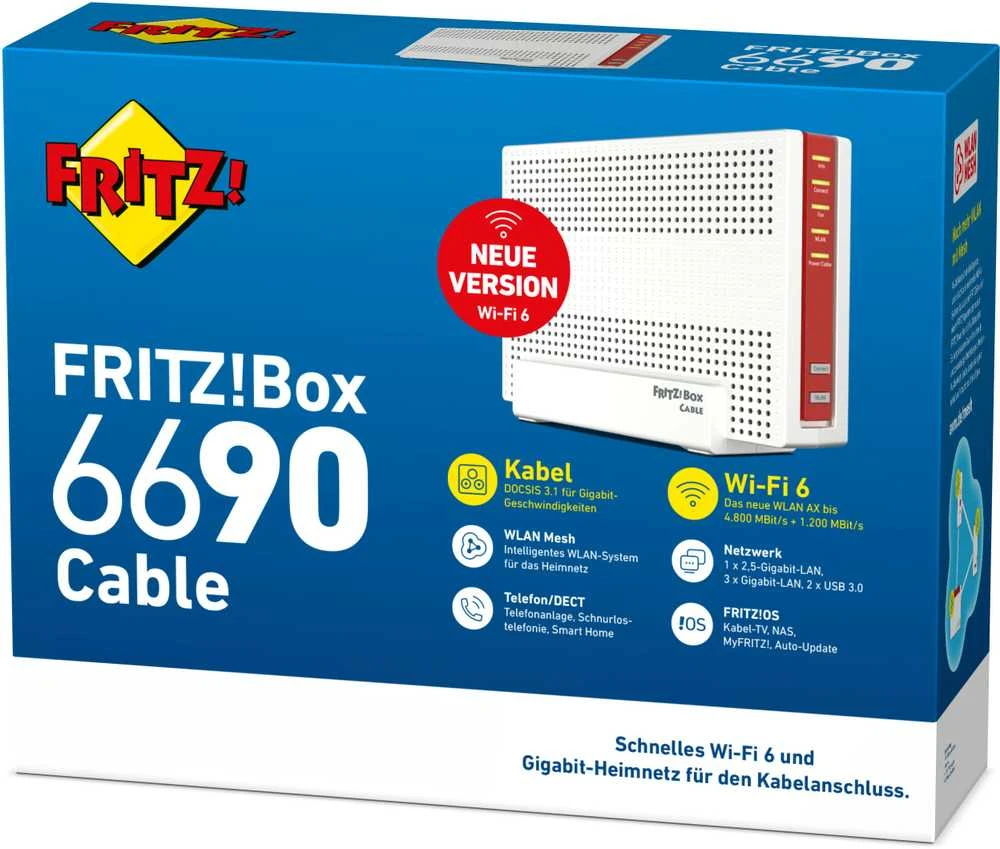 Maršrutizatorius AVM FRITZ!Box 6690 Kabelis