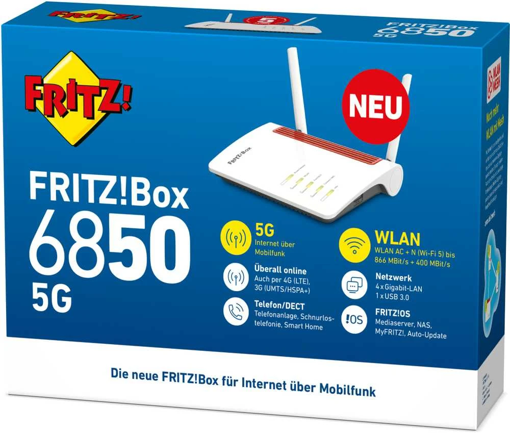 AVM Fritz!Box 6850 5G maršrutizatorius